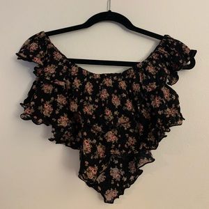 Planet Blue Floral Off the Shoulder Top